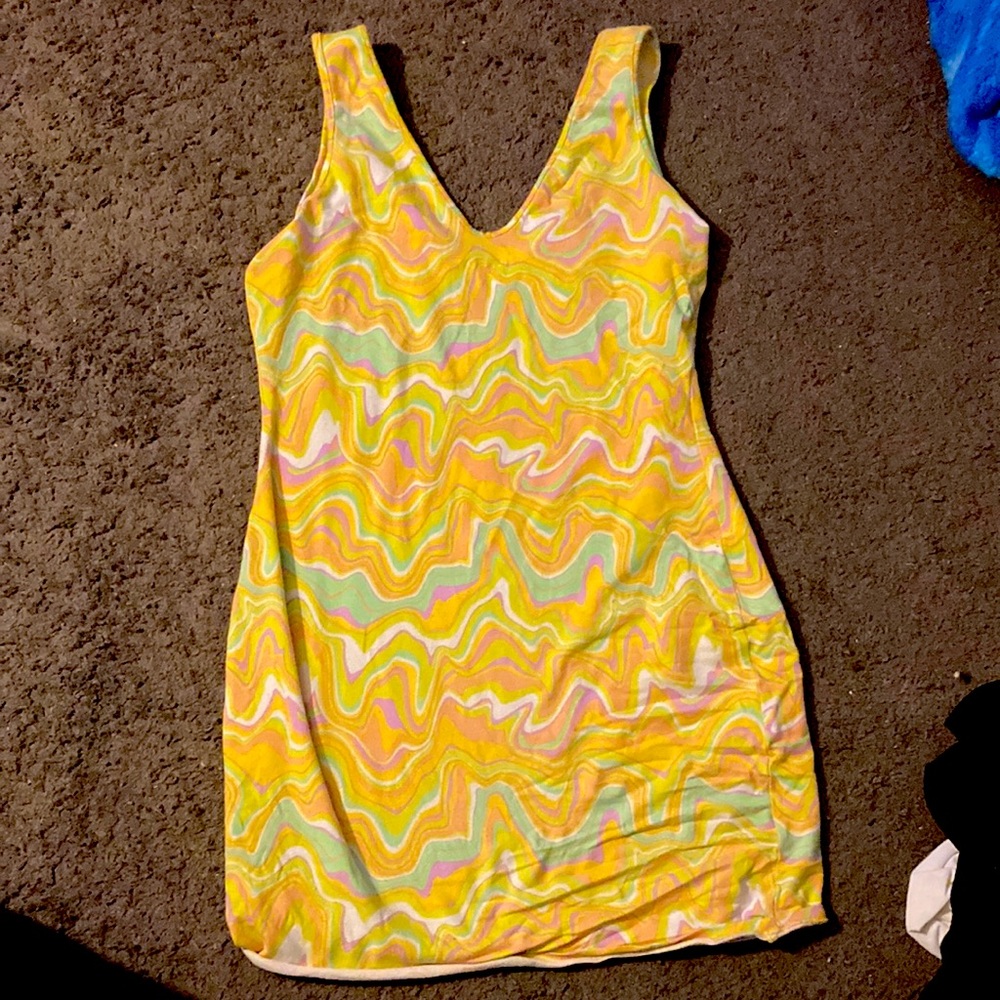 Yellow Comfy Rave Dress - Picture 2 of 2